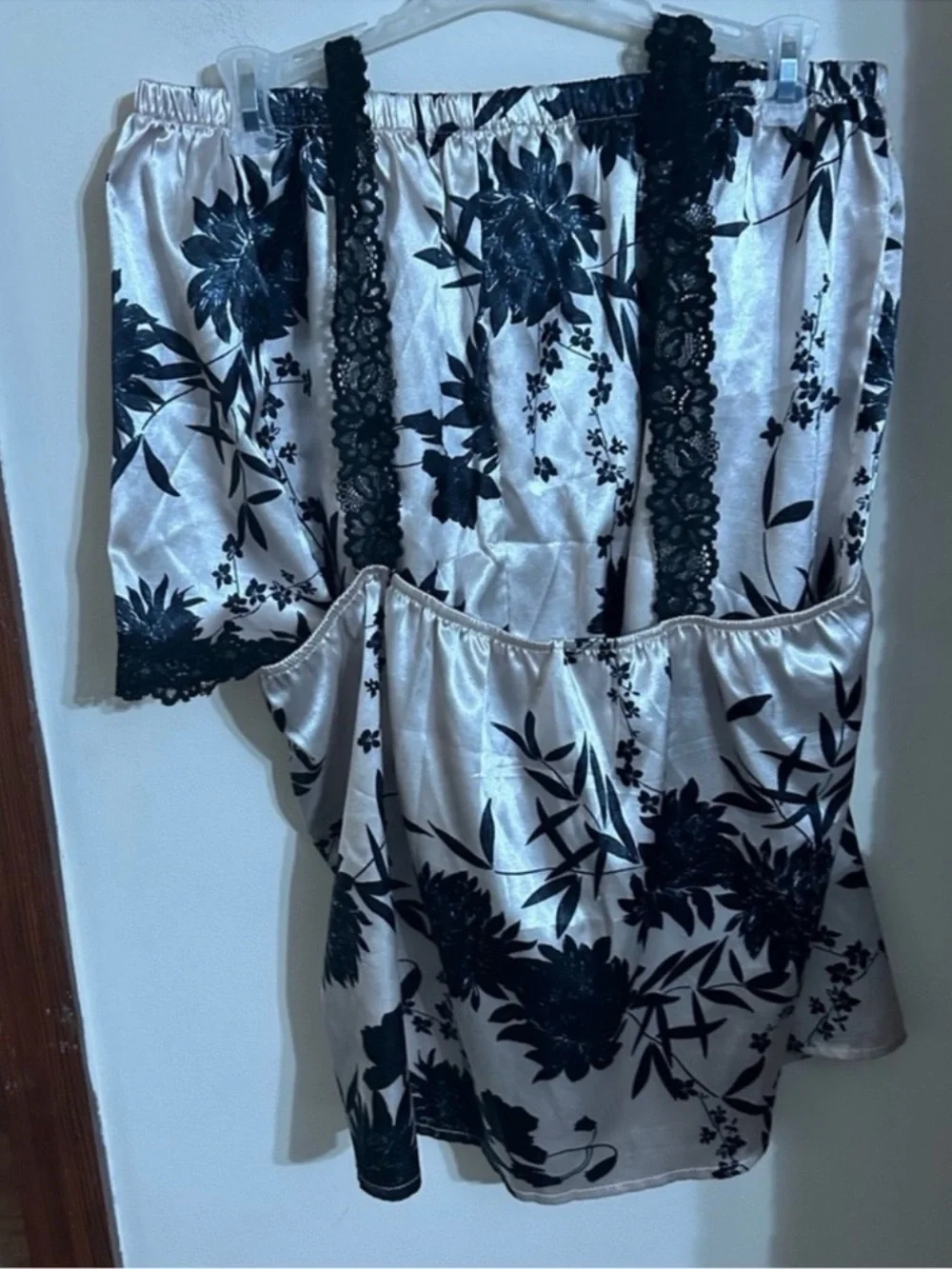 Satin Floral Size 2x Camisole with Shorts Pajama Set